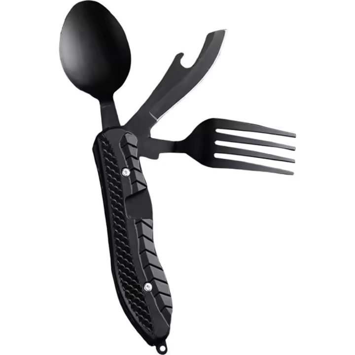 Utensilios de camping, cobertos portátiles, juego de cuchillo, TENEDOR y Cuchara de Maple inoxidable, cubiertas para exterior, extraíbles. - 1