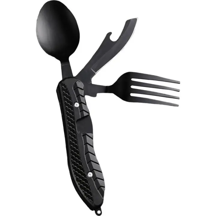 Utensilios de camping, cobertos portátiles, juego de cuchillo, TENEDOR y Cuchara de Maple inoxidable, cubiertas para exterior, extraíbles. - 1