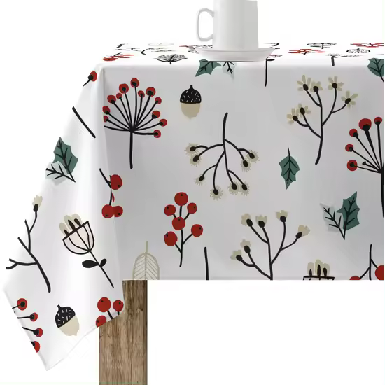 BL BELUM - Mantel Navidad - Mantel antimanchas Mesa Rectangular Resinado - Mantel resinado (tacto plastificado) - Mantel Mesa - Mantel Mesa hogar ( cm) - Mantel Elegante Made By BL BELUM - Mantel No traspasan Líquidos Made Spain - 1