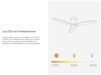 CREATE - Ventilador de Techo 40W Silencioso Ø112cm o Ø152cm) - 6 velocidades, Función verano/invierno,  Motor color Blanco, Con Luz- WIND CALM - details 5