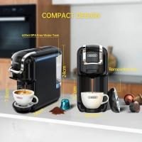 Cafetera multicápsula,Cafetera espresso,Apta para múltiples variedades de café,compatible capsulas DG nes ese pod polvo de café,600ml 1450W,19 Bares - details 5