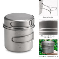 Juego De Cocina De Camping De Titanio 1100ML / 1600ML Con Manija Plegable Taza Y Olla Super Ligera Para Exterior - details 4