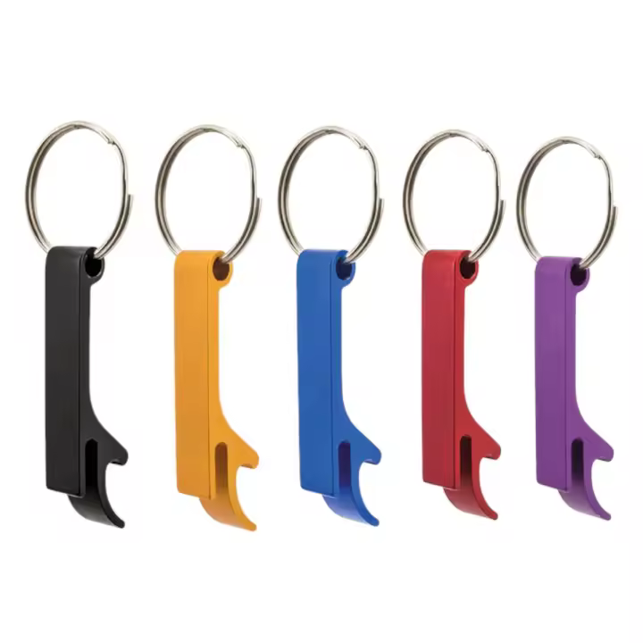 Llavero de Aluminio con Abridor y Abrelatas – Pack de 50 o 100 Unidades Ideal para Regalos de Boda, Comunión y Bautizo - 1