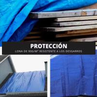 Lona Impermeable para Exterior, Multiusos, 2 x 3 m, 3x4m, 3x5 m, 6 x4 (Varios Tamaños), Esquinas Reforzadas, Ojales de Aluminio, Color Azul. Lona impermeable - Toldocubretodo - Toldo de proteccion universal - Toldo impermeable - Toldo lluvia . - details 3