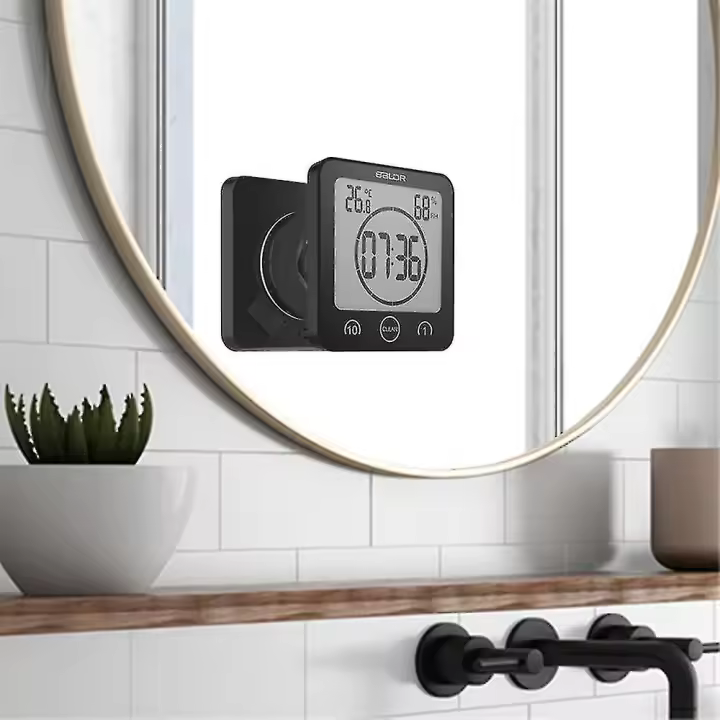 Reloj de baño, Alarma Relojes digital, impermeable - 1