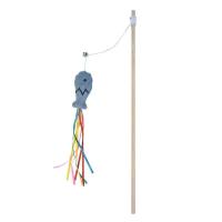 Juguete Interactivo Para Gatos Fashion Cat Wand Toy Palillo De Madera Natural Telescopio Elástico Para Gatos Internos Juguete De Moler Dientes - details 15