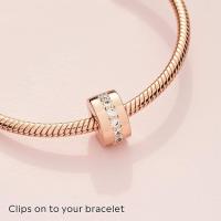 Pandora Timeless - Abalorio de clip para pulsera with enmarkled cúbica Chapada en oro Rosa de, Viene con el embalaje de Caja de regalo original. - details 2