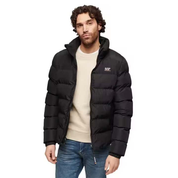 Ropa hombre Chaquetas Superdry Chaqueta Puffer Sports Negro - 1
