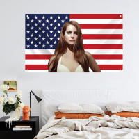 Bandera De Estados Unidos Lana Del Rey Tapestría Divertida 3x5 FT Con Cuatro Ganchos Para Dormitorio De Colegio Habitación Del Hombre Cueva Hombre - details 0