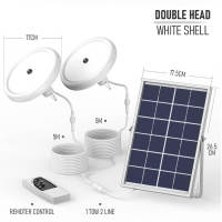 Luz Solar Exterior Recargable 8800mAh Con Sensor De Movimiento Doble Cabeza 112 LED Impermeable Para Jardín Courtyard Garage - details 14