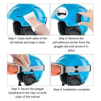 2 Piezas De Gafas De Esquí Clips Anticaída Cinturón De Liberación Rápida Abrazaderas Multifuncionales Clip De Casco De Esquí Soporte Para Máscara - details 6