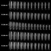 60pcs Extensiones De Uñas Falsas Art Acrílicas UV Gel Polvo Moldes De Escultura Cubiertas Completas Presión En Manicura Suministros Herramientas Para Dedos - details 1