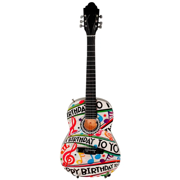 ROCKSTAR MUSIC - Miniatura Guitarra Acústica MGT-8181: Ideal para Cumpleaños de Músicos, una Elegante Armonía de Sonido y Estilo - 1