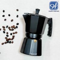 HAPPY FRIENDS Cafetera Italiana Espresso de Aluminio Serie AFRICA para Vitro Gas Electrica. Cafetera de distintos tamaños 1/3/6/9/12 Tazas - details 2