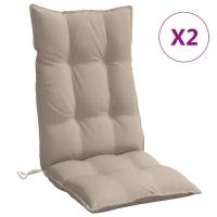 vidaXL Cojines para silla con respaldo alto 2 uds tela Oxford Color Gris,  Beige,  Taupé y mas Cojín Decorativo de Asiento Cojines de muebles de salon - details 9