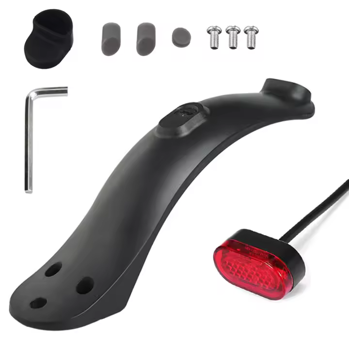 Freno Trasero Para Xiaomi M365/Pro/Mijia Mi 1S Patinete Eléctrico Guardabarros Corto Cola De Pato Con Luz Trasera Accesorio De Scooter - 1