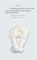 Almohada moldeadora ajustable para bebé recién nacido, almohada para dormir de lado, calmante, posicionamiento, antideslizante de algodón - details 4