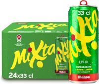Mahou Mixta, Pack de 24 Latas x 33 cl, Combinación de Cerveza Mahou 5 Estrellas Con Limón, Sabor Ligero y Refrescante, 0,9% de Alcohol - details 0