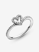 Pandora - Anillo de Corazón con brillante espoleta-Plata de Lei - details 2