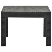 vidaXL Mesa de jardín PP ratán gris antracita 58x58x41 cm - details 2