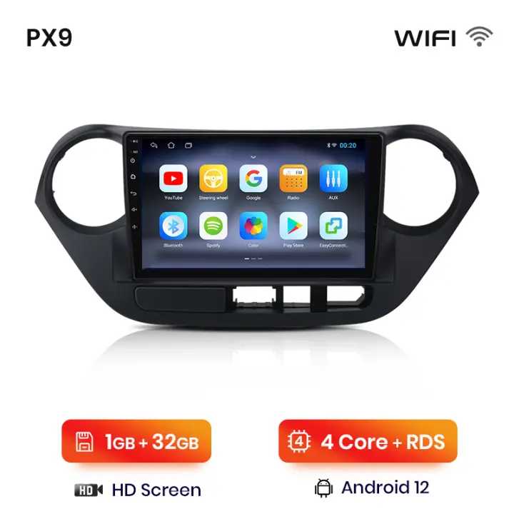 AWESAFE inalámbrico CarPlay Android Auto Radio para Hyundai Grand I10 2013 2014 2015 2016 coche reproductor multimedia GPS 2 din autoradio volante controles RDS Bluetooth - 1