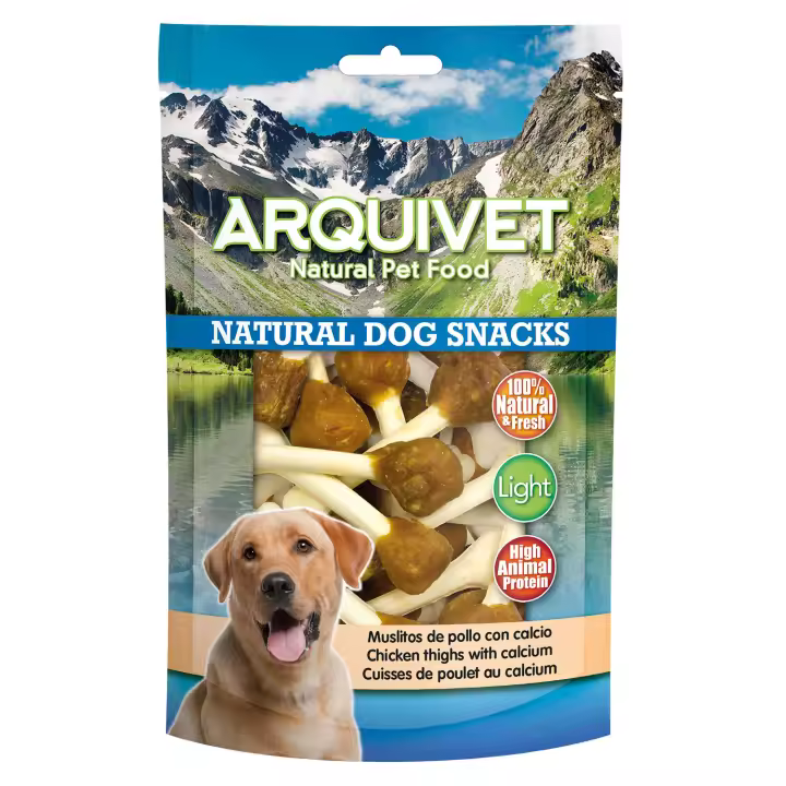 Arquivet Muslitos de Pollo con Calcio 100g - Snack Natural para Perros - 1