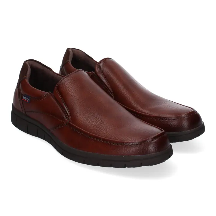 Zapatos cómodos elegantes planos plantilla acolchada para hombre color marrón VRE2-010 - 1