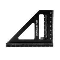 Regla De Triángulo De Miter De Aluminio Para Carpintería Precision Agujero Scribe Rectángulo Protractor De 45/90 Grados Para Madera - details 8