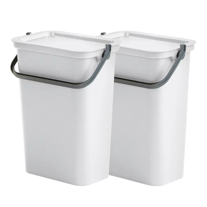 Tontarelli Set de 2 Papeleras MODA 10L Grafito con Asa - 1