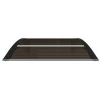 vidaXL Marquesina de puerta policarbonato negro 100x75 cm Protección Rayos UV para Terraza Patio Exterior Jardín - details 2