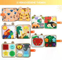 Libro Educativo De Tela Suave 3D Para Bebés Juguete Montessori De Primeros Conceptos Cognitivos Y Vida Básica Para Infantes Aprendizaje Temprano Con Temas De Animales Y Deportes - details 1