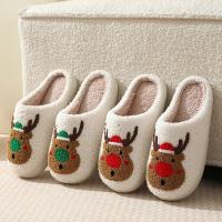Zapatillas De Navidad Para Mujer Y Hombre Suaves Para El Hogar Y La Dormitorio Sandalias Planas Con Peluche Cálidas Y Antideslizantes Para Parejas - details 3