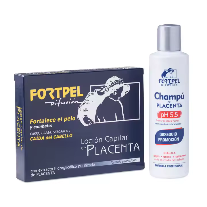 Valquer Pack 6 viales placenta 6x15 ml + Champú placenta 200 ml. Pack diseñado para combatir: caída, caspa, grasa. Recomendado por Valquer Laboratorios para el tratamiento de alopecias y de cabellos frágiles y quebradizos. - 1