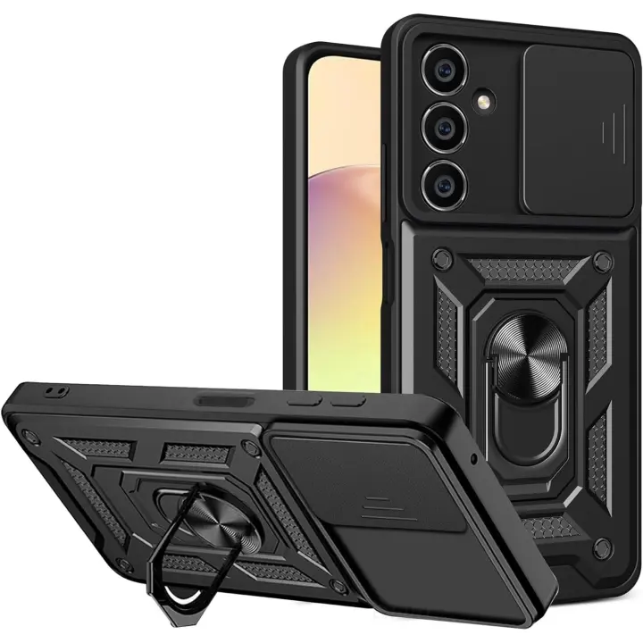 Funda para Samsung Galaxy S23 FE (5G) Antigolpes Cubre Lente Soporte Anillo FAN + Protector Pantalla Movilear - 1