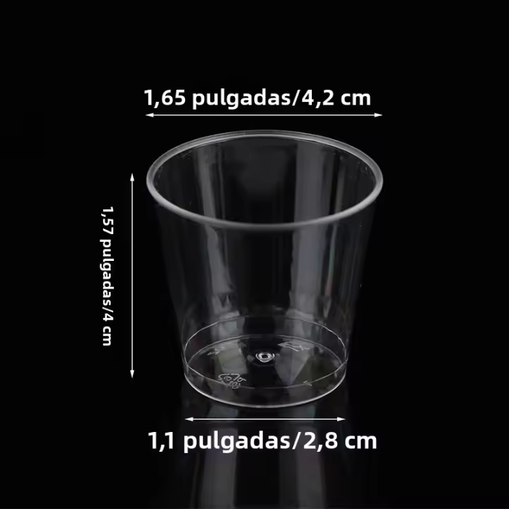 50Pcs Copas De Postre Mini Desechables De 30ML En Plástico Transparente Para Fiestas De Cumpleaños Picnics Y Prueba De Comida En La Cocina - 1
