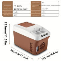 Nevera para Coche y Hogar BOPORO 3.96gal - Conserva Frutas y Verduras - Portátil - details 1