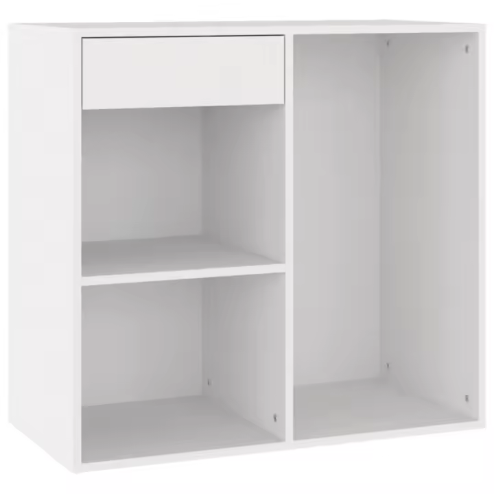 VidaXL Armaro de maquillaje Madera contrachapada Blanco 80x40x75 cm - 1