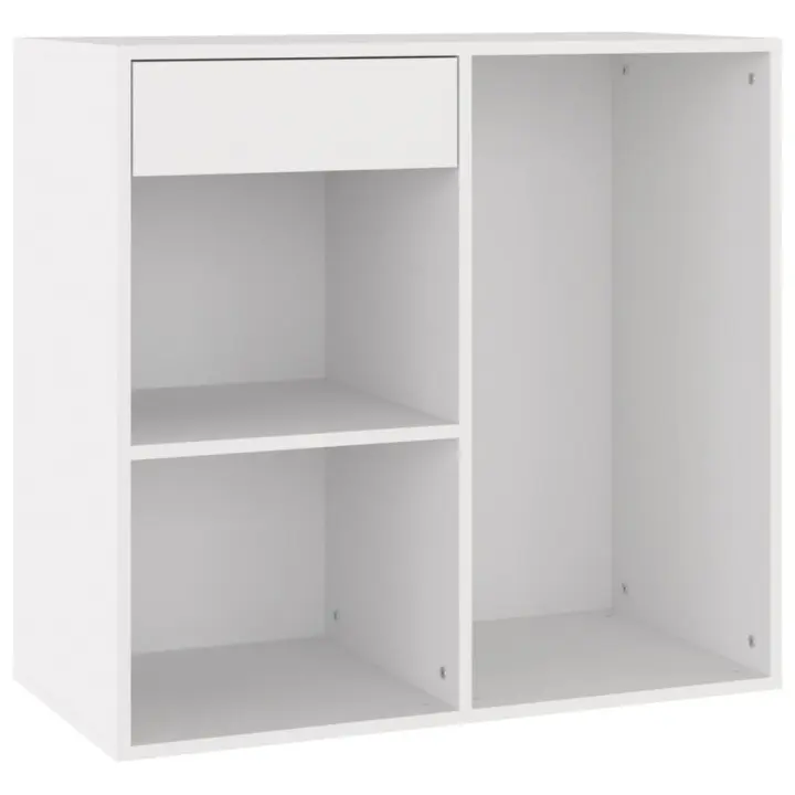 VidaXL Armaro de maquillaje Madera contrachapada Blanco 80x40x75 cm - 1