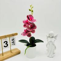 Bonsái De Mariposa Orquídea Artificial En Vaso Para Decoración De Escritorio Y Comedor En Oficina Y Hogar Regalo Para Bodas Y Cumpleaños - details 8
