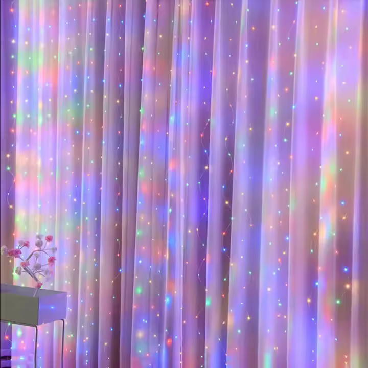 Cortina De LED USB 3/6M Con Control Remoto 8 Modos Luces De Enredaderas Para Decoración De Habitación Y Sala De Estar Fiesta Boda - 1