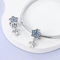 Encantos De Estrella Luminosa Platinados Para Pulsera Original Joyería DIY Simbolo Eterno Colgante De Amor Cadena De Seguridad Compatible Con Pulseras Originales - details 110