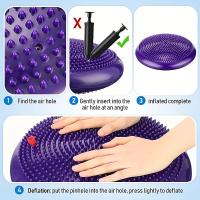 Almohada De Equilibrio Para Yoga Y Masaje Silla Inflable Antirrallada Y Gruesa Cojín De Masaje Balance Plate - details 1