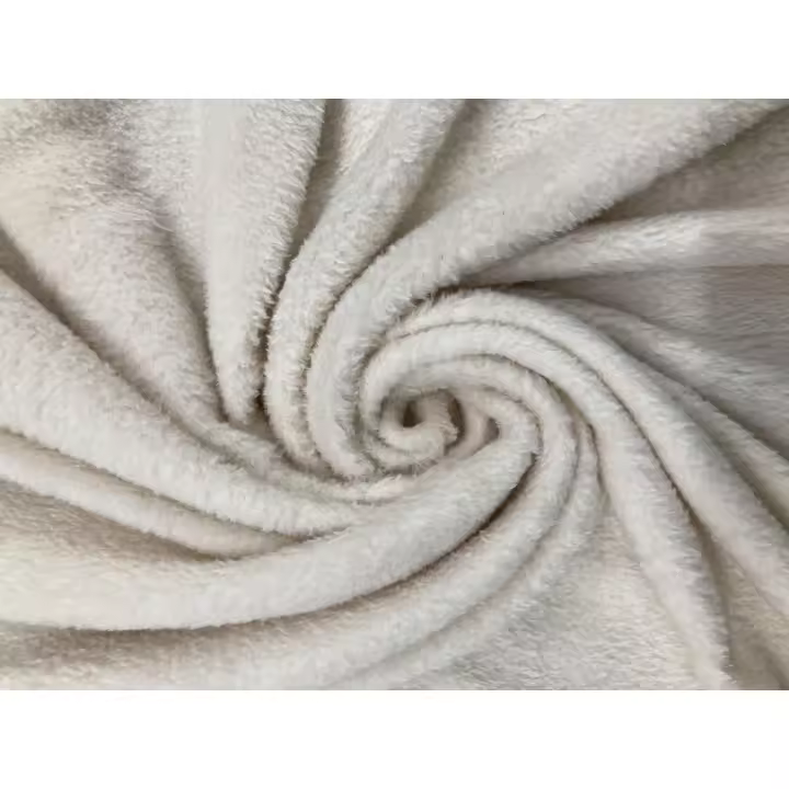 Tejidos Ortuño- Tela Coralina Beig, Para abrigo , Pijamas, Arrullos de Bebé, Batas, Sudaderas. 1m x Ancho 1.50m - 1