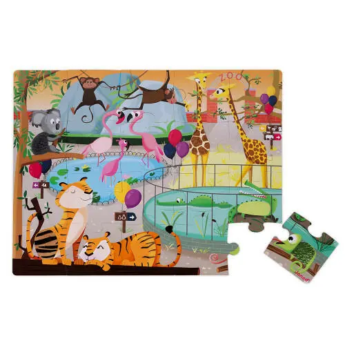 Puzzle Táctil: Un día en el Zoo. 20 pzs - 1