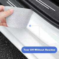 4Pcs Pegatinas De Coche Estriado De Fibra De Carbono Para Decoración Interior De Toyota Harrier Venza 2020-2024 Adhesivo Para Puerta - details 2