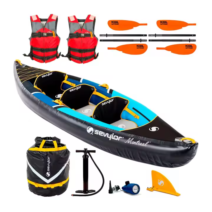 KAYAK HINCHABLE SEVYLOR MONTREAL 2+1 PLAZAS DROP STITCH - FULL PACK - 1
