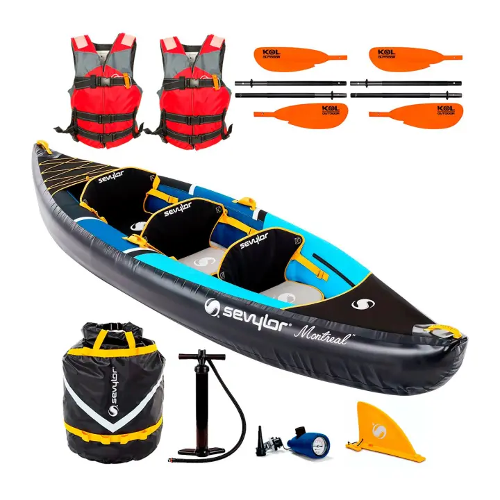 KAYAK HINCHABLE SEVYLOR MONTREAL 2+1 PLAZAS DROP STITCH - FULL PACK - 1