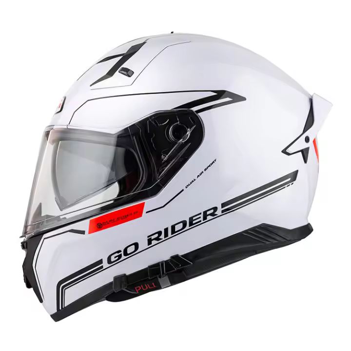 Casco Integral NZI Go Rider Stream Solid Nouveau White - 1