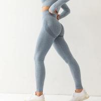 Leggings Deportivos Sin Costuras Para Mujer Cintura Alta Elástica Sólida Yoga Gimnasio Entrenamiento Pantalones De Correr Accesorios De Gimnasio - details 10
