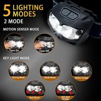 Linterna Frontal LED Recargable USB-C 500 Lumen Impermeable Para Camping Running Ciclismo Pesca Con Ángulo De Haz De 360° - details 1